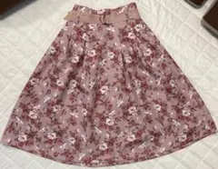 【美品】dazzlin オーガストガーデンスカート 花柄 ミモレ丈 フレア