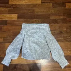ヘザー　オフショルダーニット
