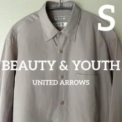 ビューティアンドユース　レギュラーカラーシャツ　ピンク　S