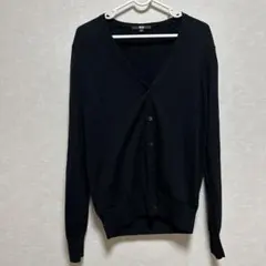 ユニクロ　UNIQLO エクストラファインメリノＶネックカーディガン　黒
