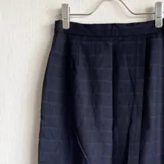 INDEX ロングタイトスカート チェック柄 パックスリット ウエストゴム