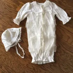 ベビードレス セレモニードレス ロンパース 帽子セット