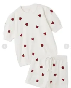 【オンライン限定品】エアリーモコハートジャガードセットアップ ジェラピケ