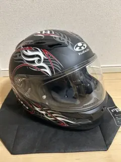 美品　Kabuto カムイⅡ フルフェイス ブラック/ホワイト　箱付き 美品Kabuto カムイⅡ フルフェイス ブラック/ホワイト箱付き