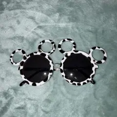 牛柄ミッキー型サングラス