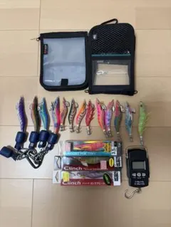 エギ 16個セット 収納ケース.計量器付き
