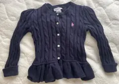 ラルフローレン　ケーブルニットカーディガン　2T
