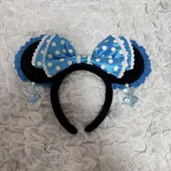 ディズニー イヤリングカチューシャ ミニー 水色
