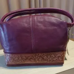 新品 タグ付き 和装 バッグ 本革 ろうけつ染 和装小物