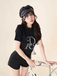 【早い者勝ち】Darich ビジューDRニットトップスBLK 新品未使用のサムネイル