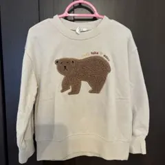 ベージュ クマ トレーナー 110 中古