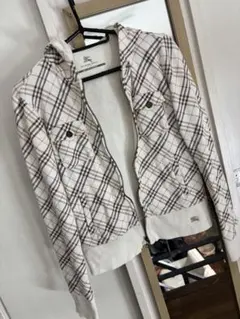 希少Burberry Blue Label チェック柄パーカー
