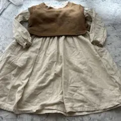 3can4on 130 七分袖ワンピース　春服　セパレート風　長袖　スカート