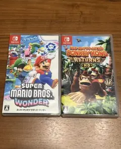 スーパーマリオブラザーズ・ワンダー＆ドンキーコングリターンズHD 2個セット