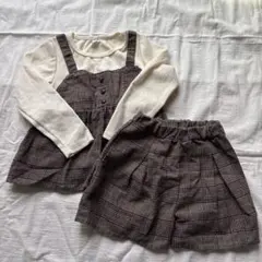 長袖カットソー チェック柄 100cm