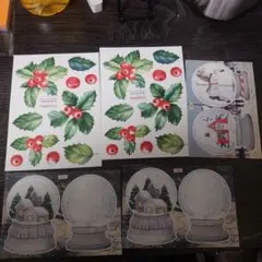 海外 装飾 クリスマス ステッカー 4シートセット