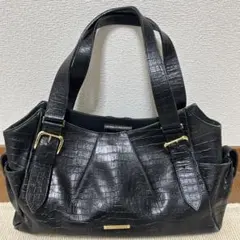 サマンサタバサ（SamanthaThavasa）　レザーバッグ　クロコ　黒