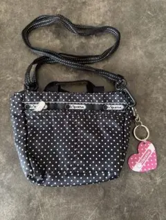 LeSportsac 黒白ドット ショルダーバッグ