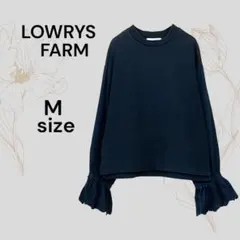 ローリーズファーム ブラック カットソー 黒T Mサイズ フリル袖