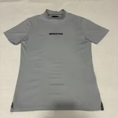 【希少品】【BRIEFING】カルビコ　モックネック　サイズL シルバー　極美品 希少品】【BRIEFING】カルビコ モックネック サイズL シルバー 極美品