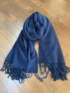 HOUSE OF SKYE ピュア　カシミア　マフラー　ストール　大判　ネイビー