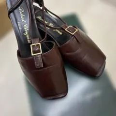 Robert Clergerie Tストラップ パンプス ブラウンのサムネイル