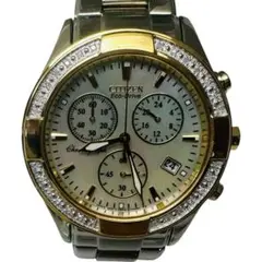 【美品】シチズン CITIZEN エコドライブ ウォッチ 腕時計 クロノグラフ