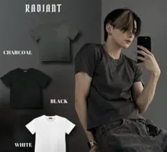完売品　RADIANT らんくん クロップド Tシャツ ブラック 短丈