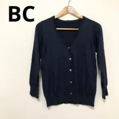 BC ニットカーディガン　XS Ｖネック　ネイビー　紺　長袖　秋　冬