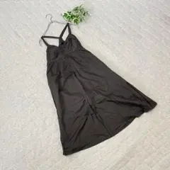 ギャップ【XS】美品⭐️ワンピース ジャンパースカート キャミワンピ風 ミモレ丈