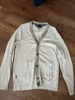 TOMMY HILFIGER ベージュカーディガン XL