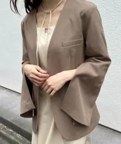 mysty woman 2wayスリーブノーカラージャケットのサムネイル