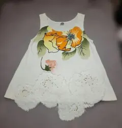 ScoLar 花柄 ノースリーブ トップスのサムネイル