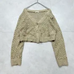 25AW✨フライアイディー モヘアミックスラメニットカーディガン ショート丈のサムネイル