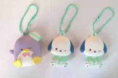 サンリオらぺたんこマスコット　タキシードサム＆ポチャッコ　2個　ガチャガチャ