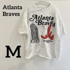 希少✨白プリントTシャツ【M】半袖　カジュアル　シンプル　ラフ　ホワイト