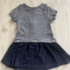 Petit Bateau ストライプ ワンピース 18m