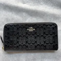 COACH コーチ 長財布 F53834 ブラック ラウンドジップ 新品未使用