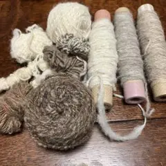 手紡ぎ毛糸セット 158g