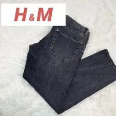 H&M &デニム　メンズ　ストレート　ブラック