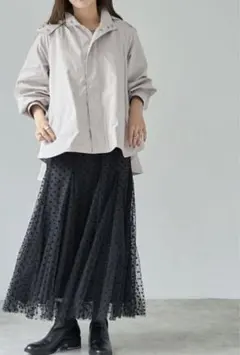 NOSTALGIA ライナー付きマウンテンパーカー ベージュ