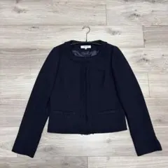 INDIVI インディヴィ ノーカラー ツイード ジャケット フォーマル