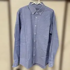 無印良品　洗いざらしブロード 長袖シャツ Lサイズ ブルー　綿100%