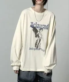 ヴィンテージメイクデザイン ビッグピグメントプリントTシャツ