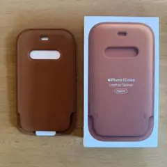 り*う様 iPhone 12 mini レザーケース ブラウン
