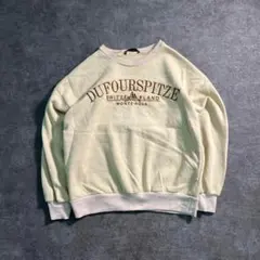 フロント刺繍　6AS6 スウェット　ベージュ　トレーナー古着used