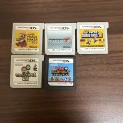 マリオゲームソフト5つセット　3dsソフト×4 dsソフト×1