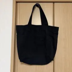 【無印良品】帆布　横型トートバッグ　黒　ブラックのサムネイル