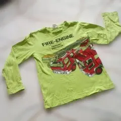 FIRE-ENGINE 長袖Tシャツ ライムグリーン 120cmのサムネイル