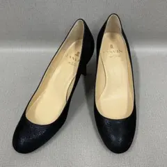 【H】LANVIN en Bleu ブラック　ラメ　パンプス　24〜25cm